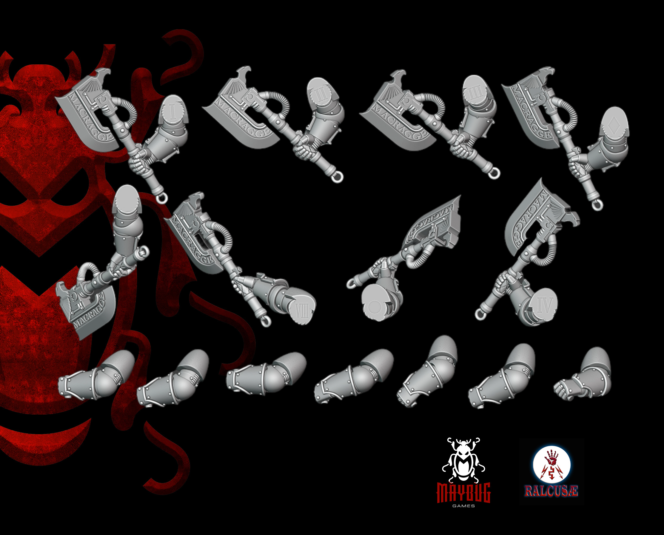 Heresy bits, M3 Shieldmans Axe Arms