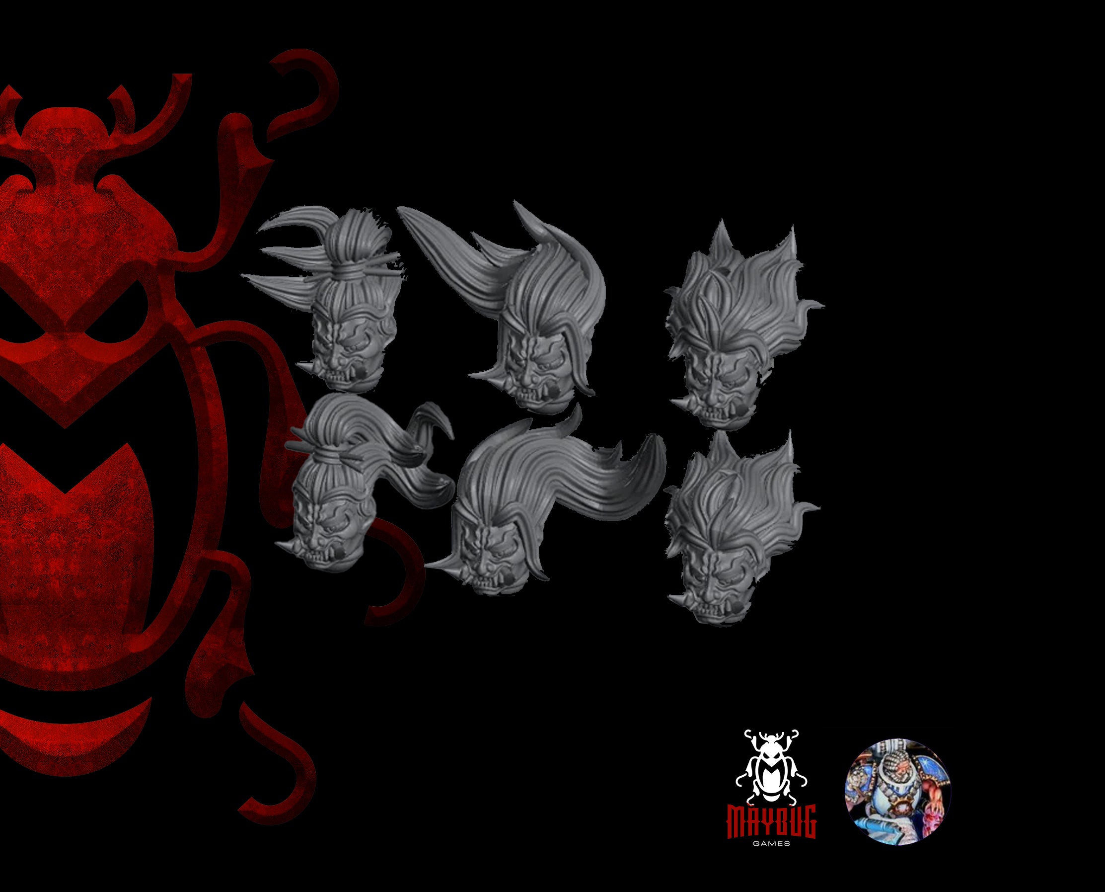 SAMURAI Custo heads, 6 pcs