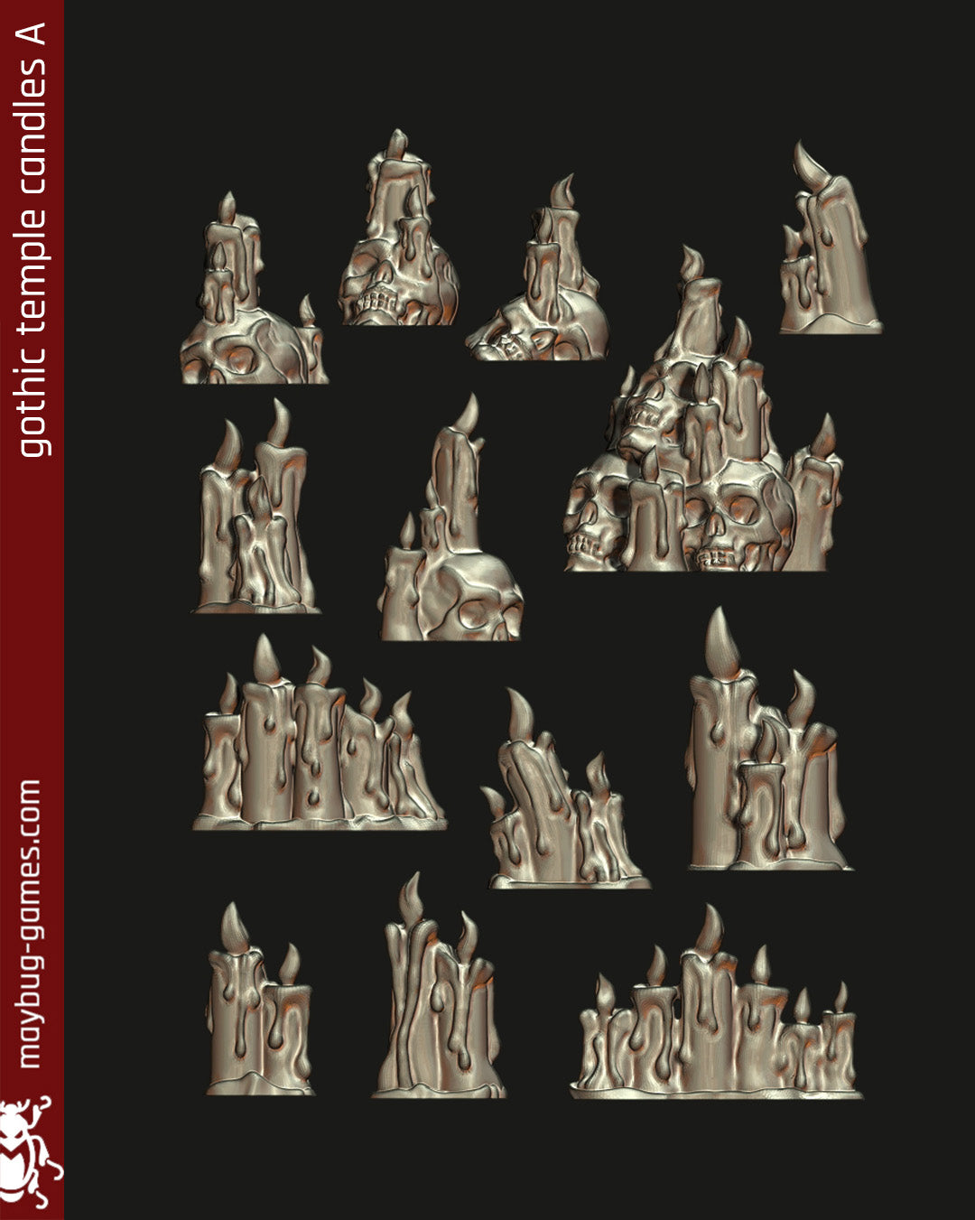 Gothic Temple candles A bits