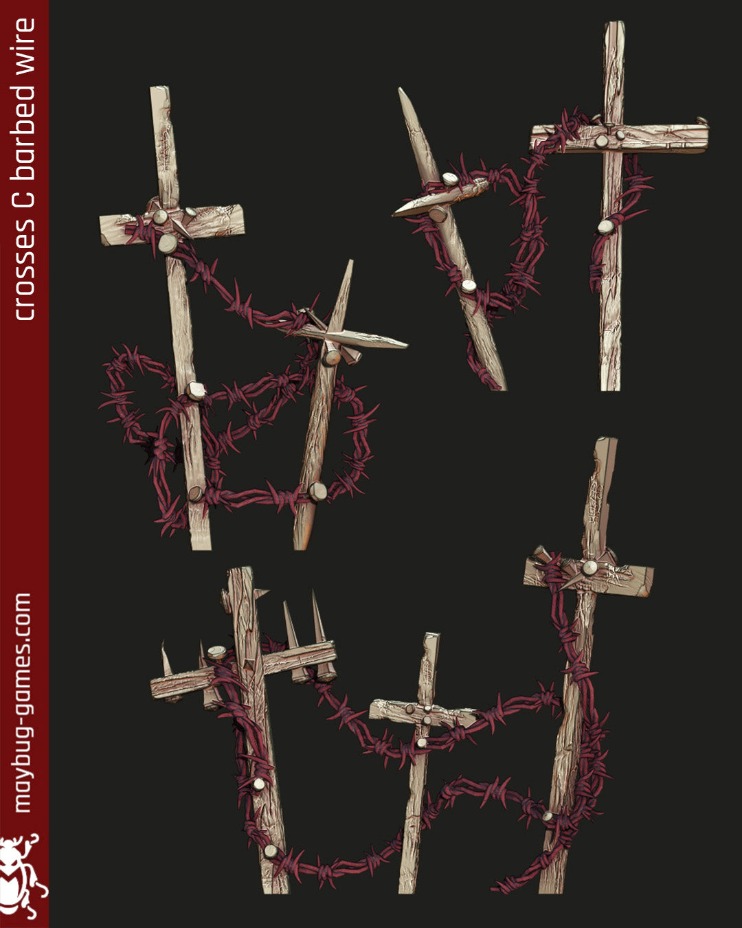 bits Trench Ground A crosses C barbed wire bits