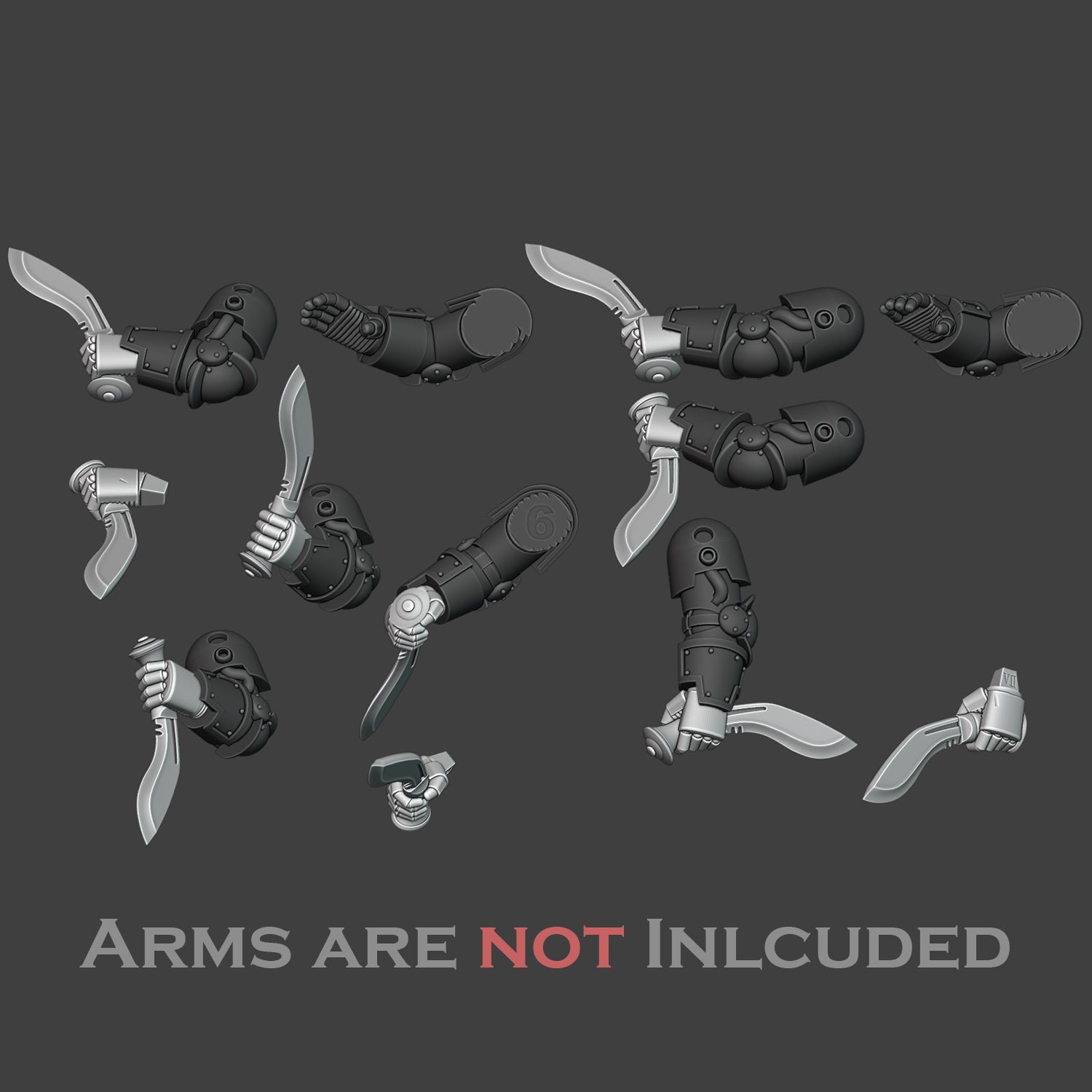 Heresy bits, M3 Gurkha knife hands