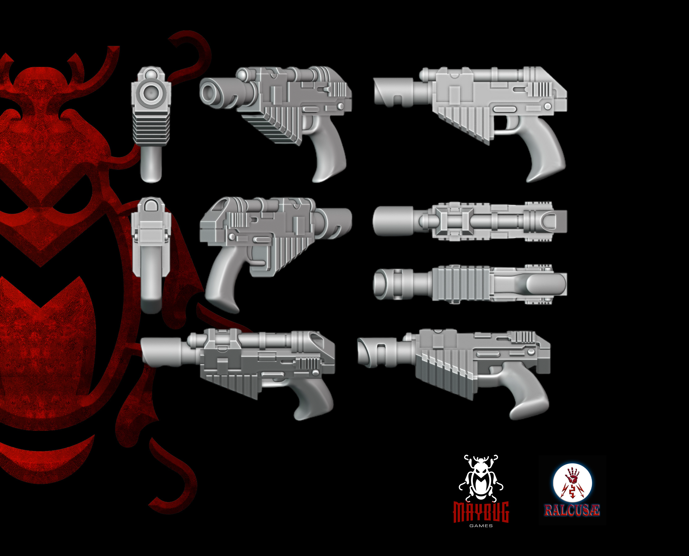 Heresy bits, M3 Lasgun Pistol Arms