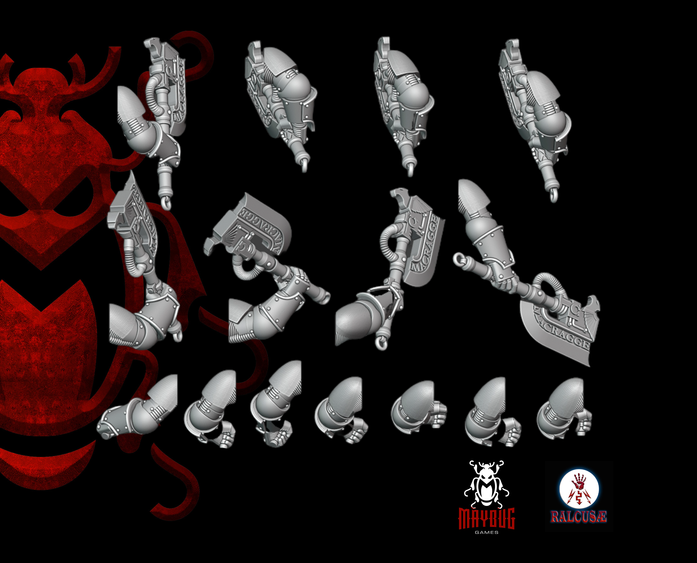 Heresy bits, M3 Shieldmans Axe Arms