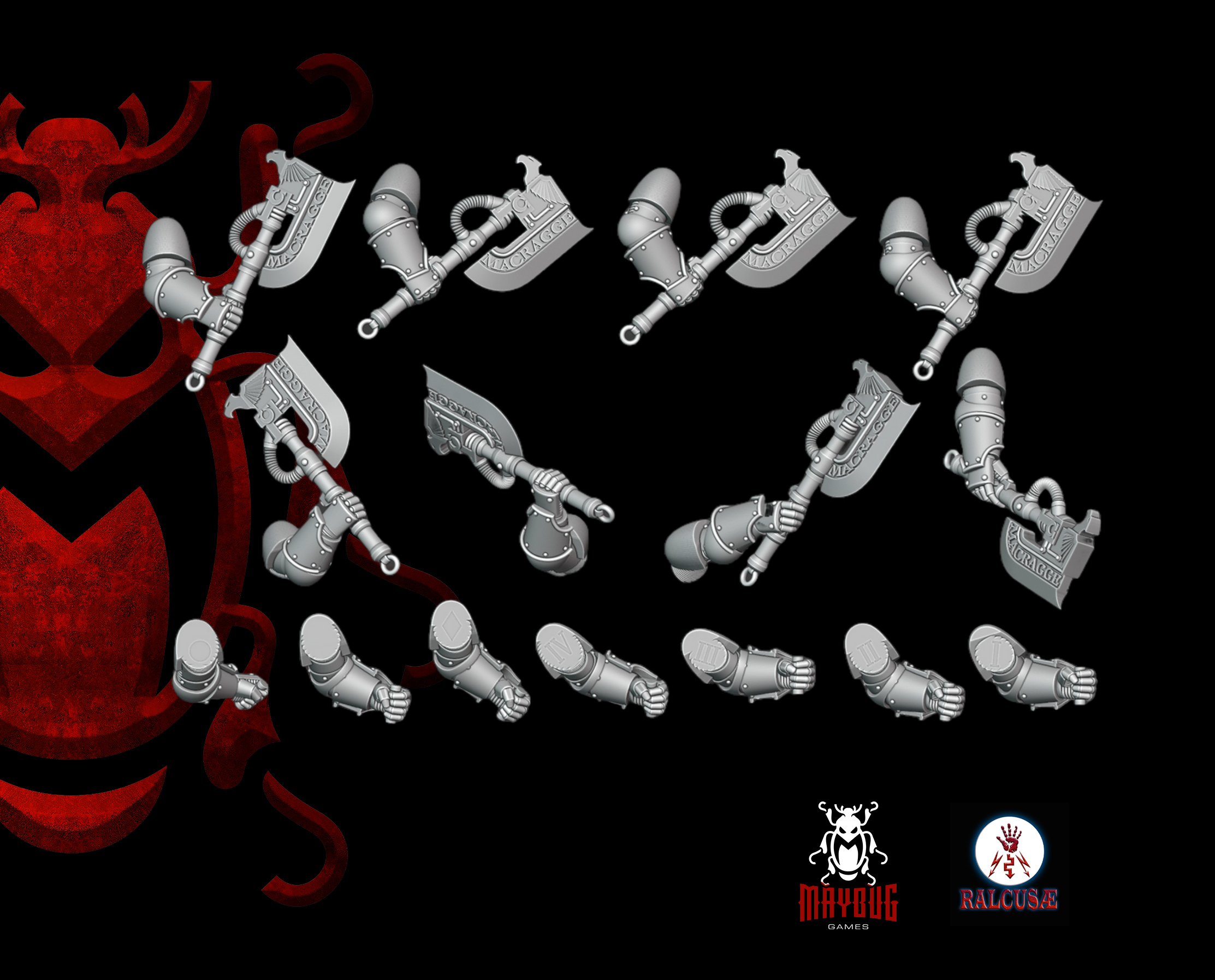 Heresy bits, M3 Shieldmans Axe Arms