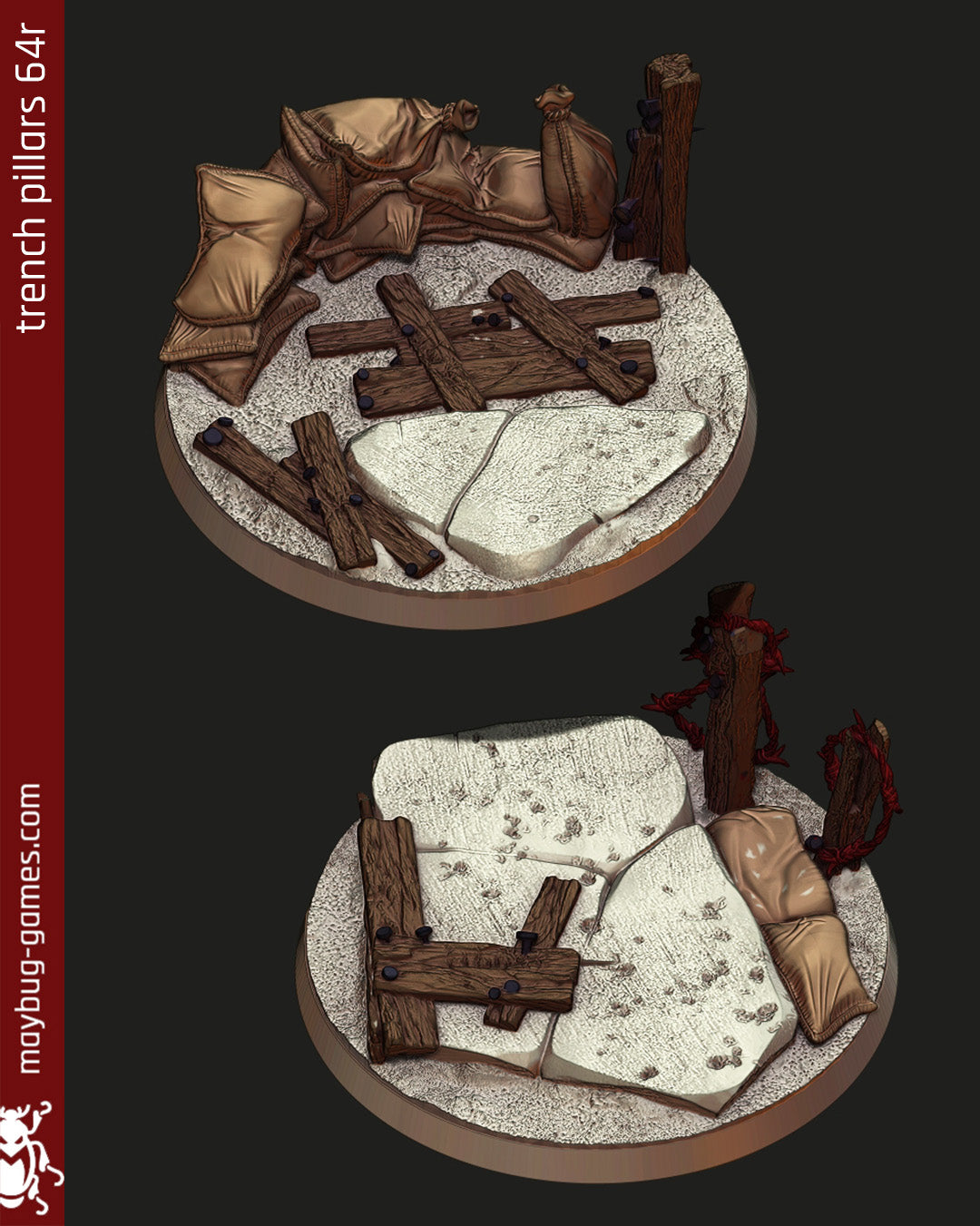 base Trench Pillars A round